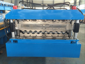 Corrugated Sheet Roll Forming Machine , Metal Roofing Forming Machine By Chain