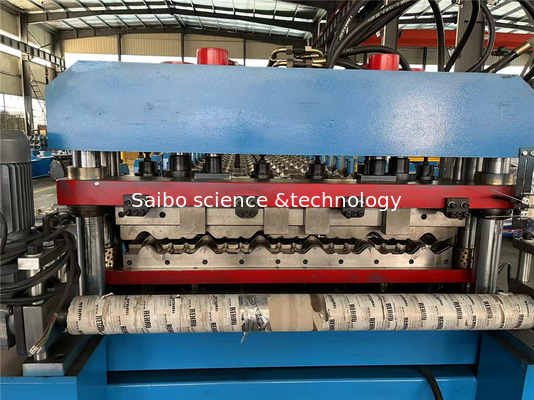 High Speed Tile Roll Forming Machine 10T Hydraulic Decoiler With Gear Box Drive