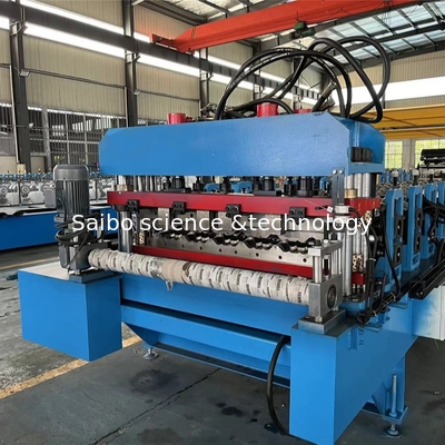 High Speed Tile Roll Forming Machine 10T Hydraulic Decoiler With Gear Box Drive