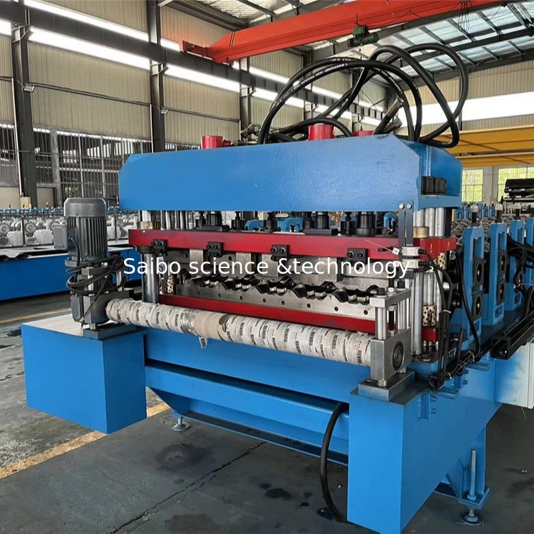 High Speed Tile Roll Forming Machine 10T Hydraulic Decoiler With Gear Box Drive